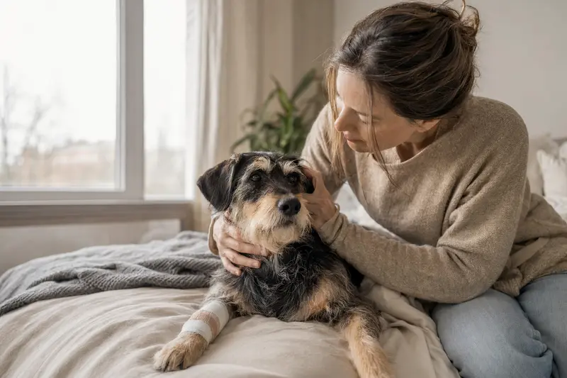 Hund beim Tierarzt zur Untersuchung