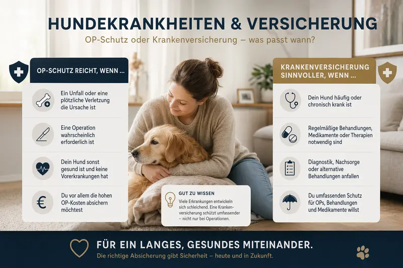 Hund beim Tierarzt – Symbolbild für Gesundheit, Diagnose und Absicherung