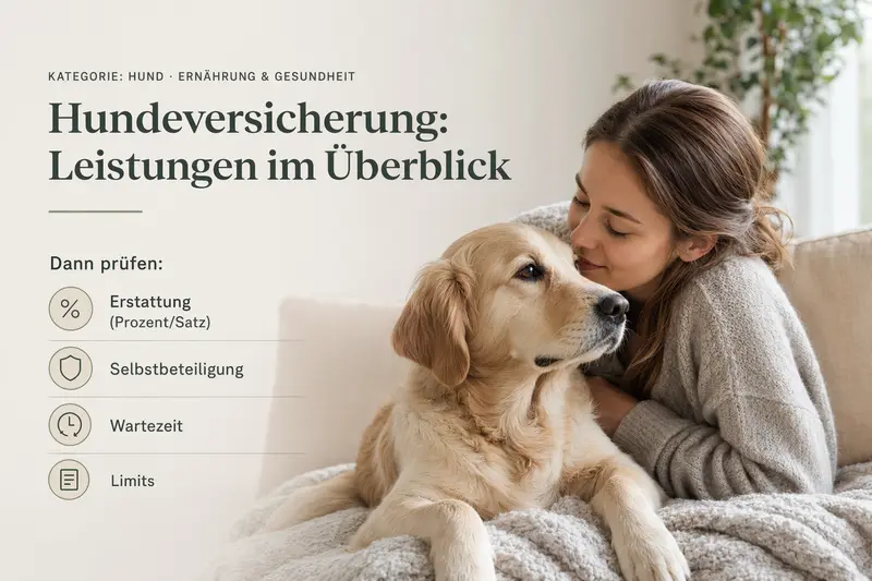 Hund beim Tierarzt – Symbolbild für Versicherungsleistungen und Kostenschutz