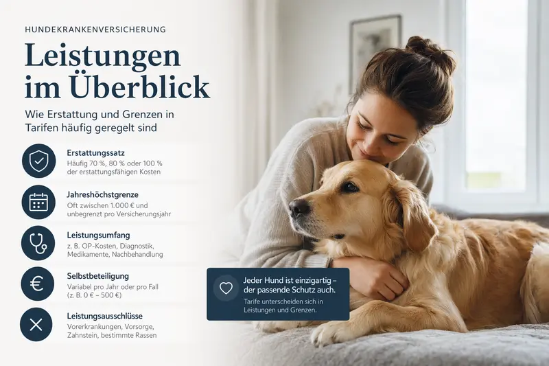 Hund beim Tierarzt – Symbolbild für Leistungen der Hundekrankenversicherung