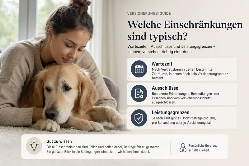 Symbolische Darstellung von Dokumenten und Pfotenabdruck zur Orientierung bei Versicherungsbegriffen