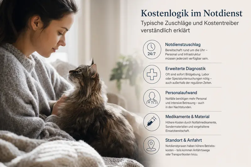 Katze in Transportbox in einer Tierarztpraxis-Situation