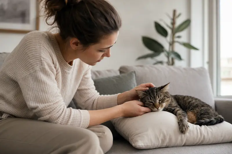 Katze in ruhiger Umgebung – Orientierung bei Notfallsituationen