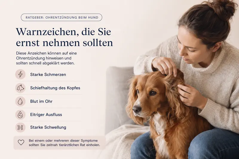 Hund wird am Ohr untersucht