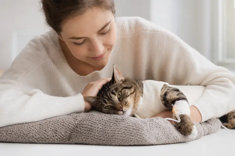 Katze beim Tierarzt – Symbolbild für OP-Kostenschutz