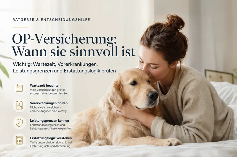 Hund und Katze beim Tierarzt – Entscheidung zur OP-Versicherung
