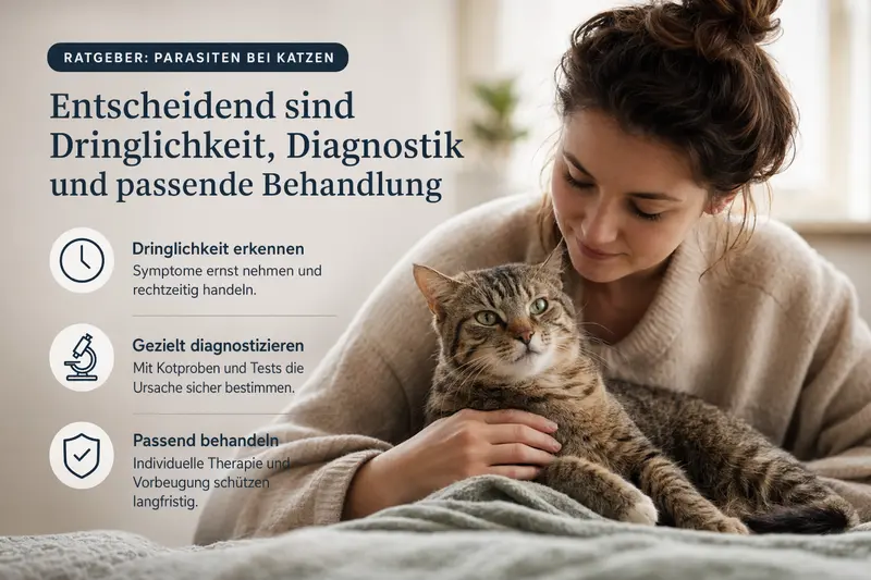 Katze wird am Fell untersucht – Thema Parasiten und Tierarztkosten