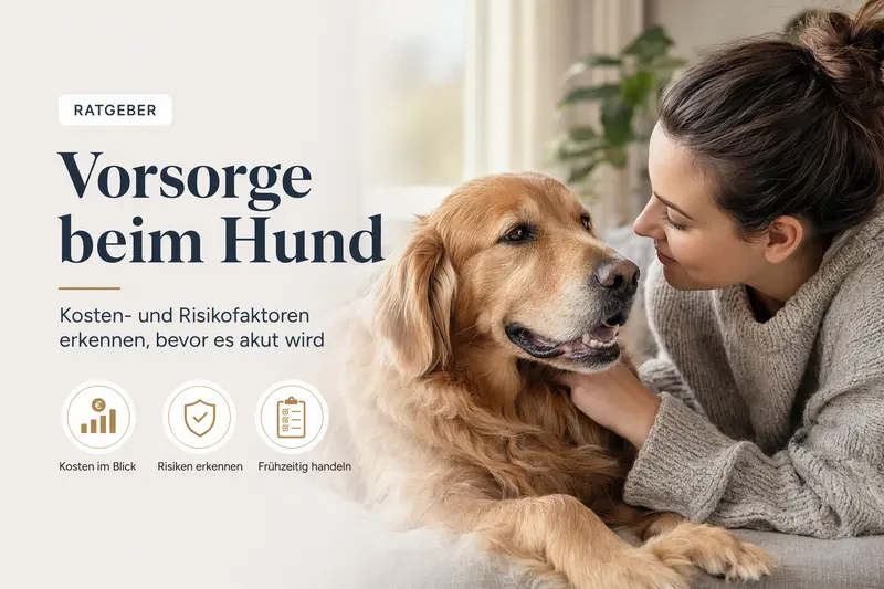 Hund bei einer Vorsorgeuntersuchung in ruhiger Umgebung