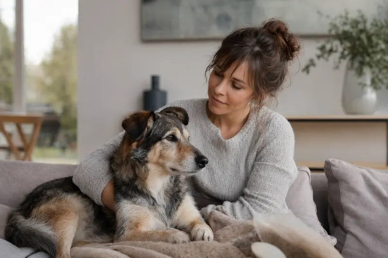 Hund unterschiedlicher Rassen als Symbol für rassenbezogene Versicherungsorientierung