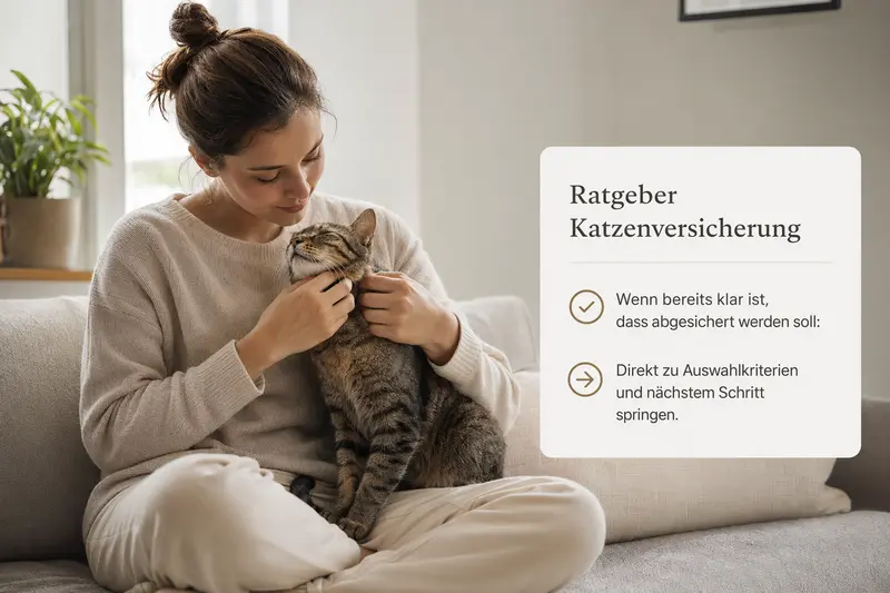Katze im Zuhause – Symbolbild für Absicherung und Vorsorge