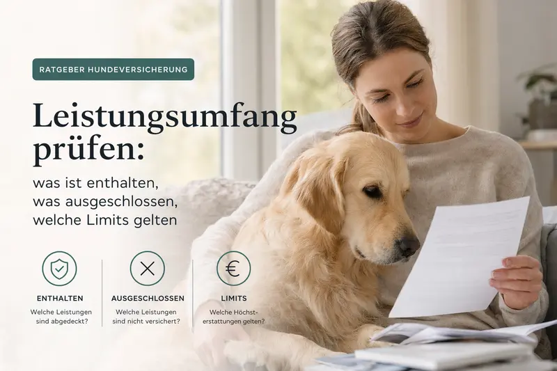 Hund mit Halterin im Alltag, Symbolbild für verantwortungsvolle Absicherung