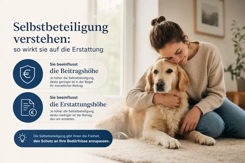 Hund beim Tierarzt – Kostenplanung durch Selbstbeteiligung in der Versicherung