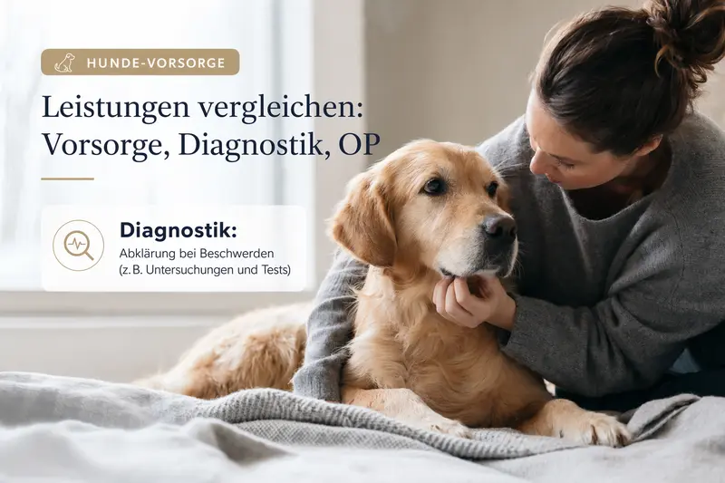 Hund beim Tierarzt – Symbolbild für Vorsorge, Diagnostik und OP im Tarifvergleich