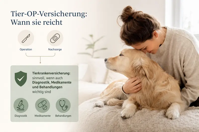 Haustier beim Tierarzt – Entscheidung zwischen OP-Versicherung und Tierkrankenversicherung