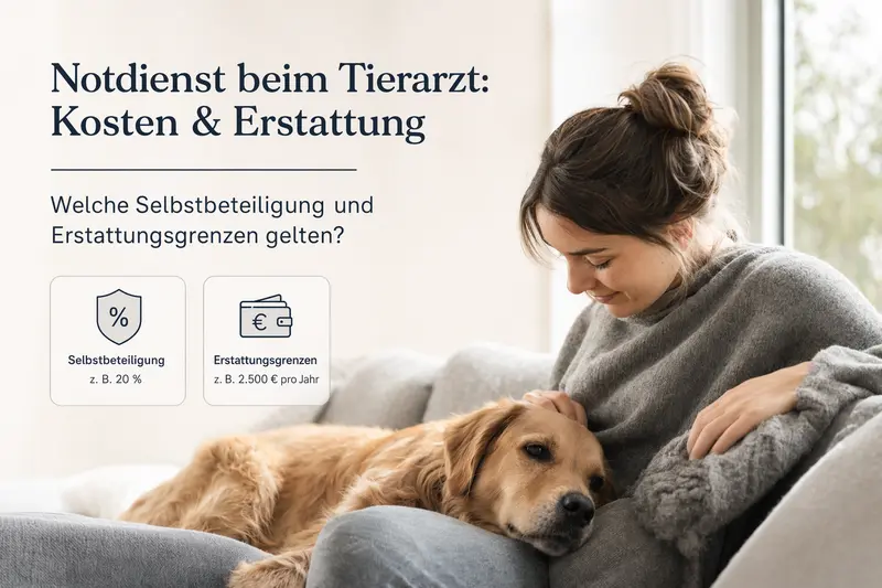 Hund in tierärztlicher Notfallbehandlung in einer Praxis