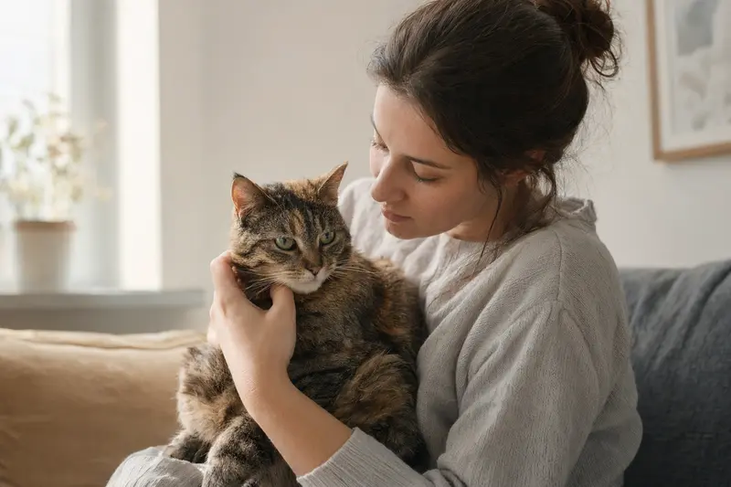 Katze in tierärztlicher Untersuchungssituation zur Einordnung von Tierarztkosten