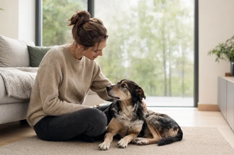 Hund in tierärztlicher Untersuchungssituation als Symbol für Tierarztkosten und Absicherung