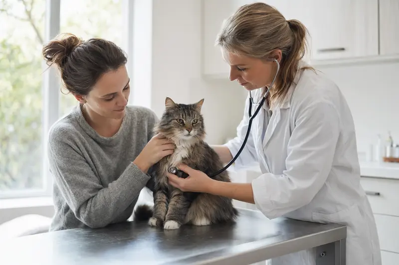 Katze in einer Tierarztpraxis – Orientierung zu Tierarztkosten und Absicherung