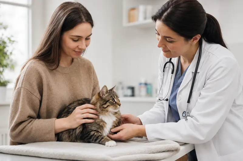 Katze beim Tierarzt – Symbolbild für Tierarztkosten und Absicherung