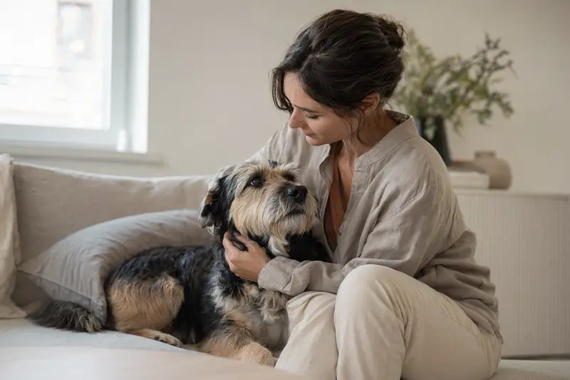 Hund beim Tierarzt in einer Untersuchungssituation