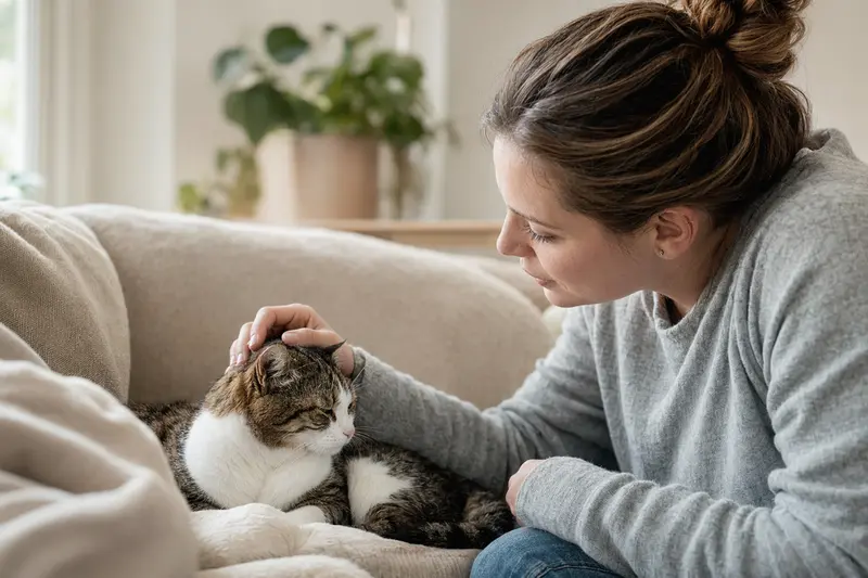 Katze beim Tierarzt in der Untersuchung