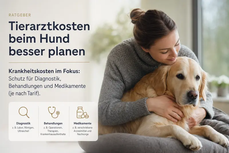 Hund beim Tierarzt im Behandlungsraum – Symbolbild für Tierarztkosten und Absicherung