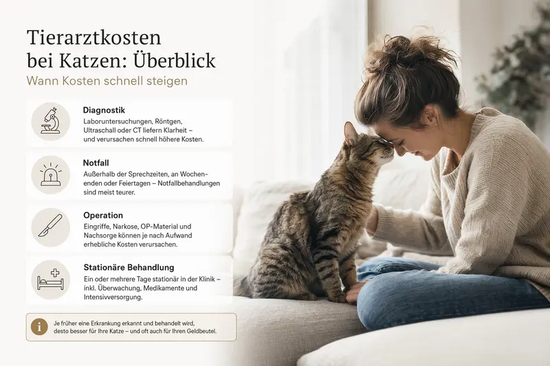 Katze beim Tierarzt – Symbolbild für Tierarztkosten und Absicherung