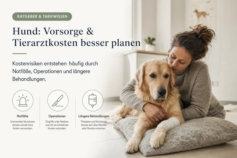 Hund beim Tierarzt in einer Untersuchungssituation