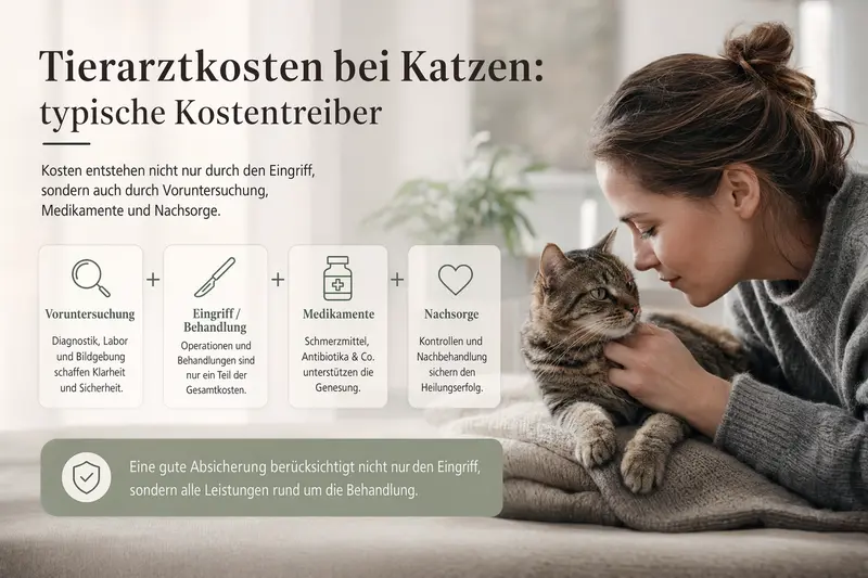 Katze beim Tierarzt – Kostenorientierung und Absicherung
