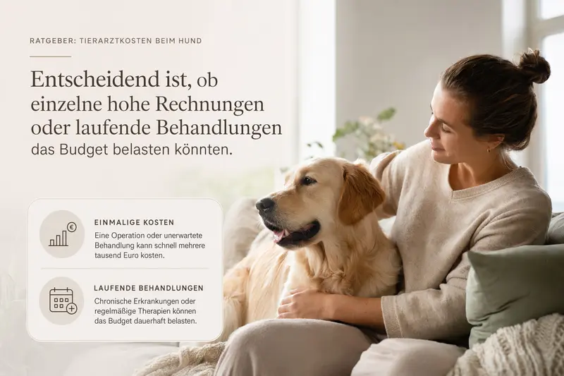 Hund in einer Tierarztpraxis zur Untersuchung