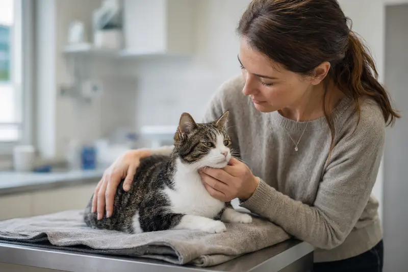 Katze beim Tierarzt – Symbolbild für Tierarztkosten und Absicherung