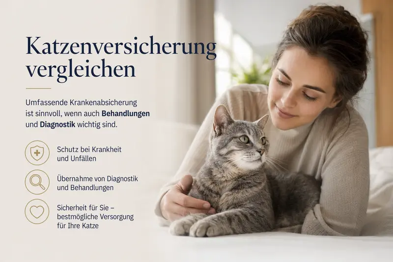 Katze liegt entspannt zu Hause – Symbol für abgesicherte Tiergesundheit