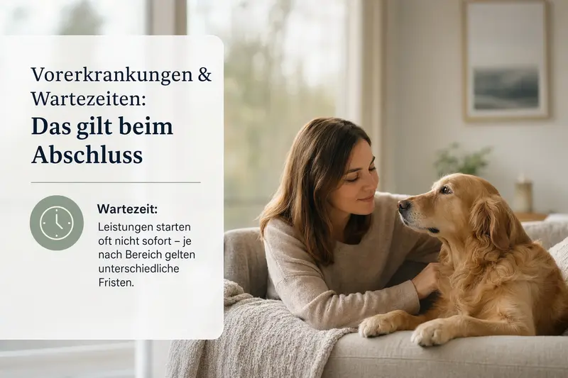 Hund beim Tierarzt – Symbolbild für Gesundheitsprüfung und Leistungsbeginn