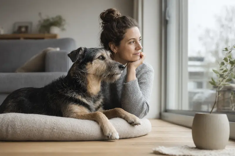 Hund beim Gesundheitscheck in ruhiger Umgebung