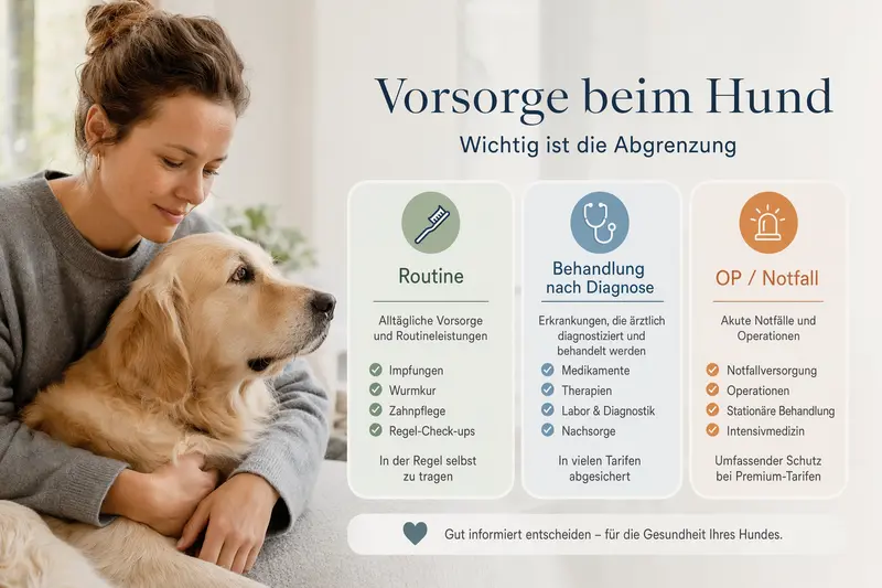 Hund beim Vorsorgetermin in einer Tierarztpraxis