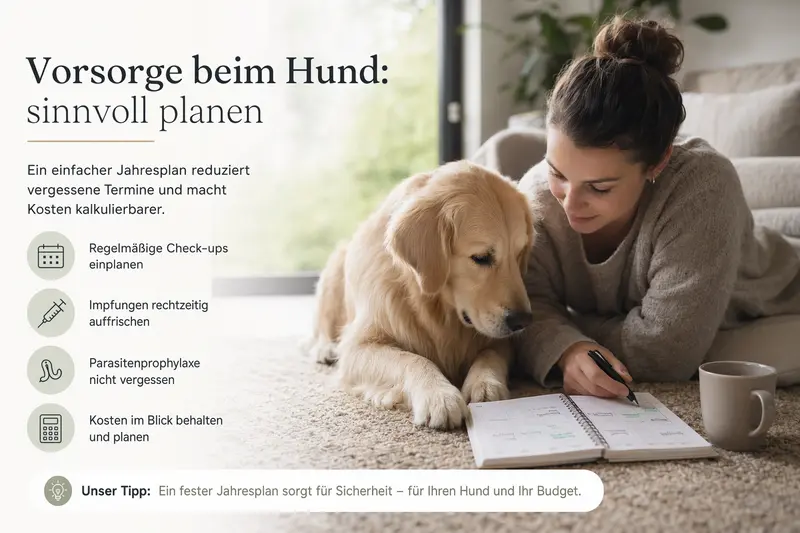 Hund beim Gesundheitscheck in ruhiger Umgebung