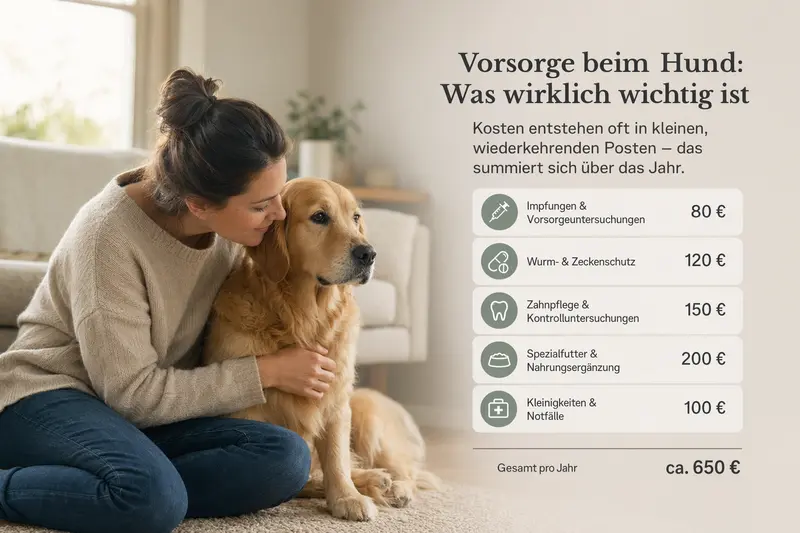 Hund beim Gesundheitscheck in ruhiger Umgebung