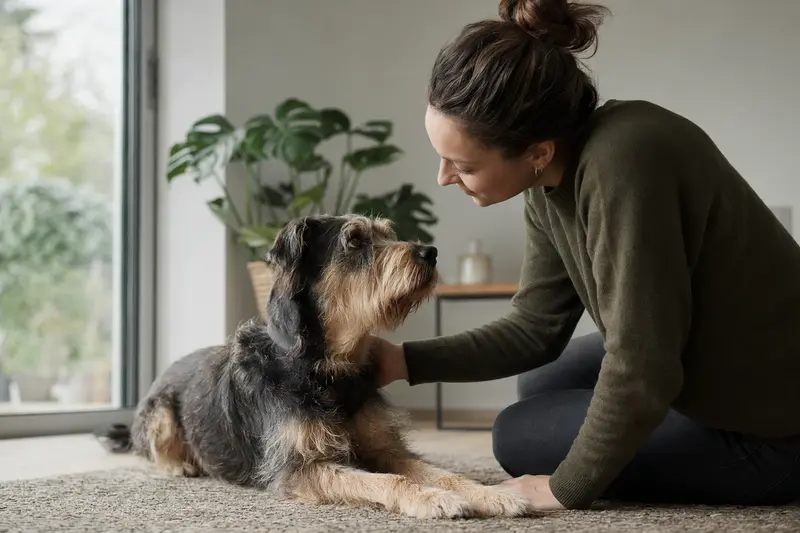 Hund beim Tierarzt zur Vorsorgeuntersuchung