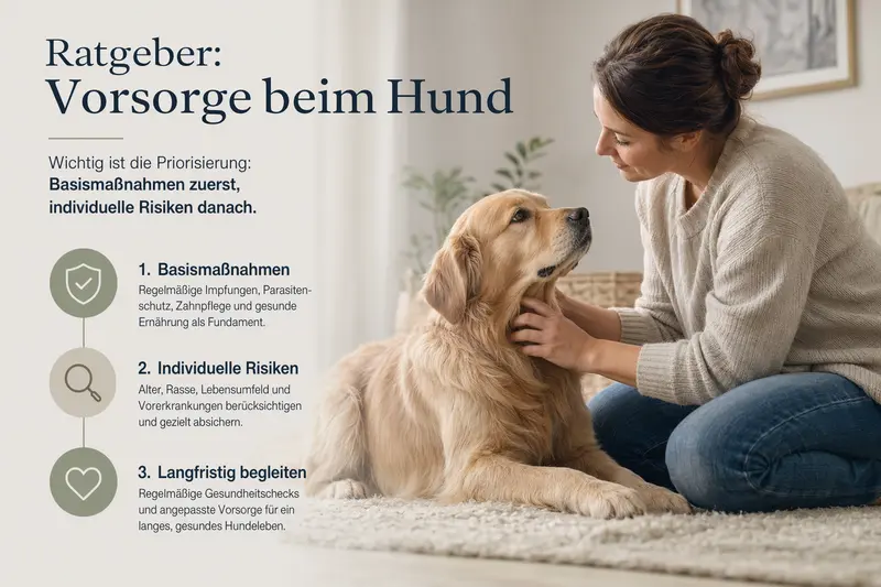 Hund beim Tierarzt-Check-up als Symbol für Vorsorge