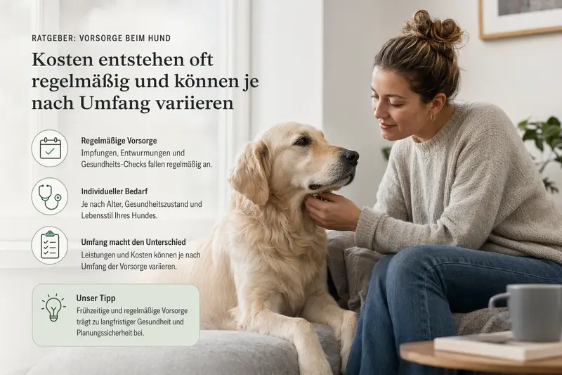 Hund beim Gesundheitscheck in einer Tierarztpraxis