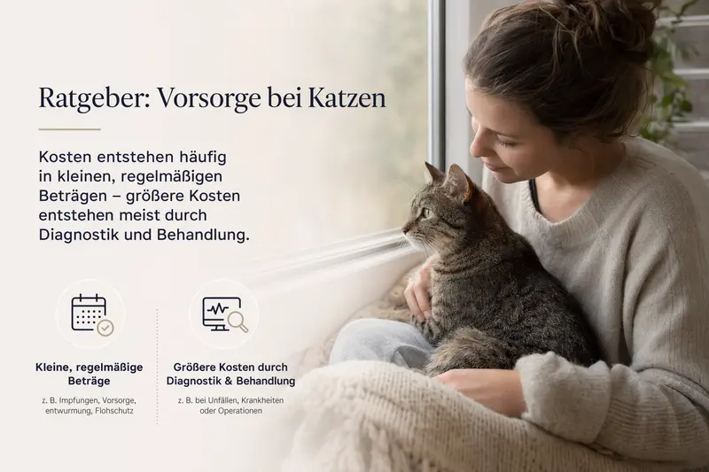 Katze beim Tierarzt im Rahmen einer Vorsorgeuntersuchung