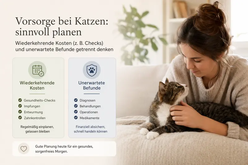 Katze beim Tierarzt im Rahmen einer Vorsorgeuntersuchung