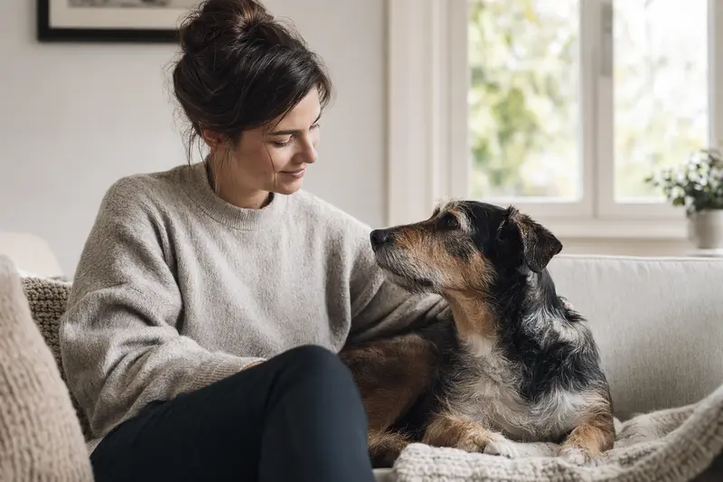 Hund beim Tierarzt im Wartebereich – Symbol für Leistungsbeginn und Wartezeit in der Tierkrankenversicherung
