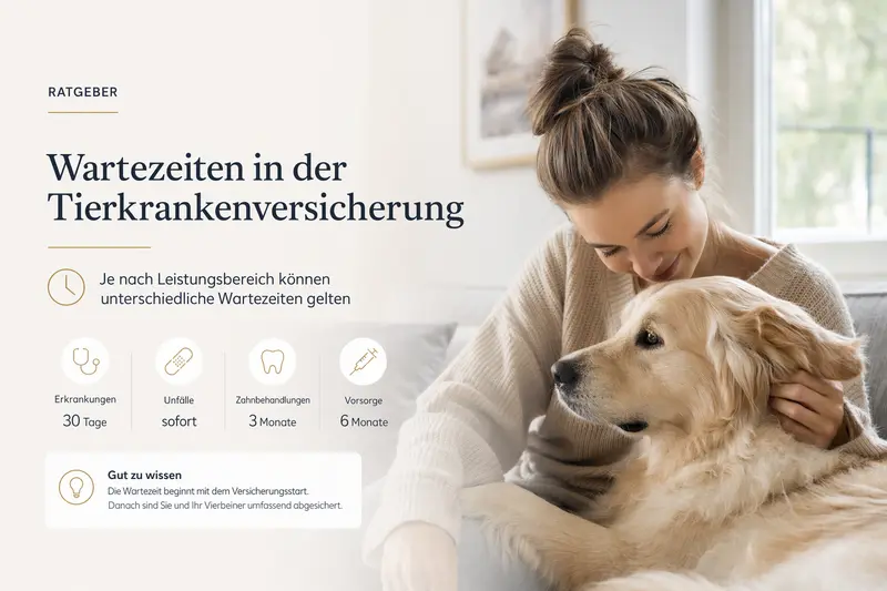 Hund beim Tierarzt – Symbolbild für Leistungsbeginn und Wartezeit in der Hundekrankenversicherung