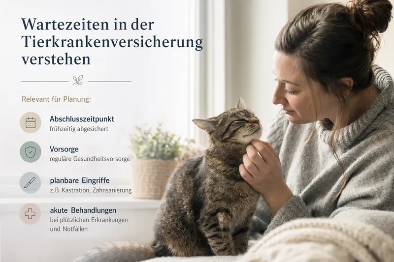 Katze beim Tierarzt – Symbolbild für Behandlungsbeginn und Wartezeit in der Katzenversicherung