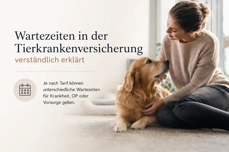 Hund beim Tierarzt – Symbolbild für Versicherungsstart und Wartezeit