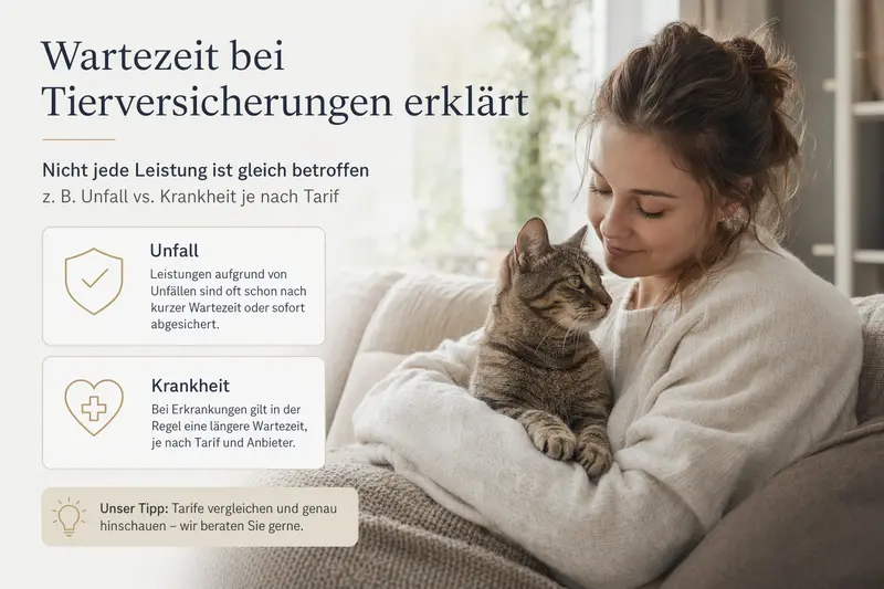 Katze beim Tierarzt – Start des Versicherungsschutzes nach Wartezeit verstehen