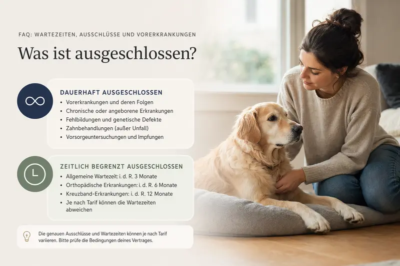 Hund beim Tierarzt – Symbolbild für Versicherungsleistungen und Vertragsbedingungen
