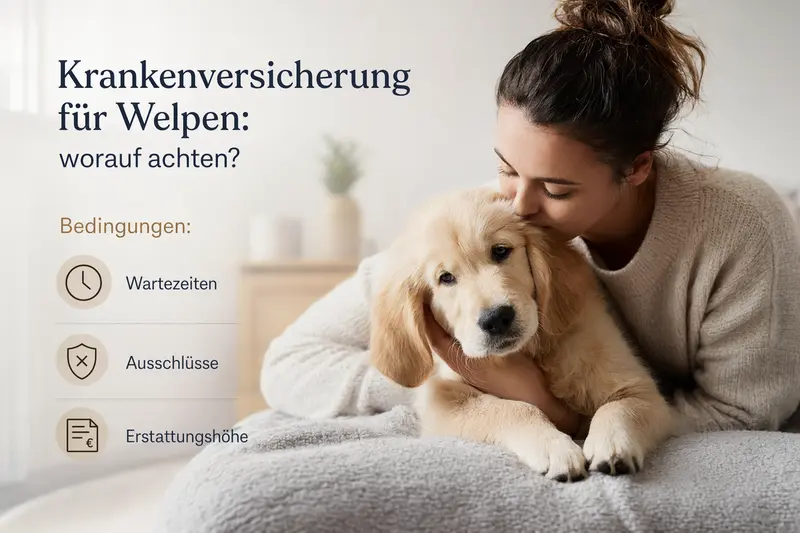 Welpe beim Tierarzt – Orientierung zur Krankenversicherung für Welpen