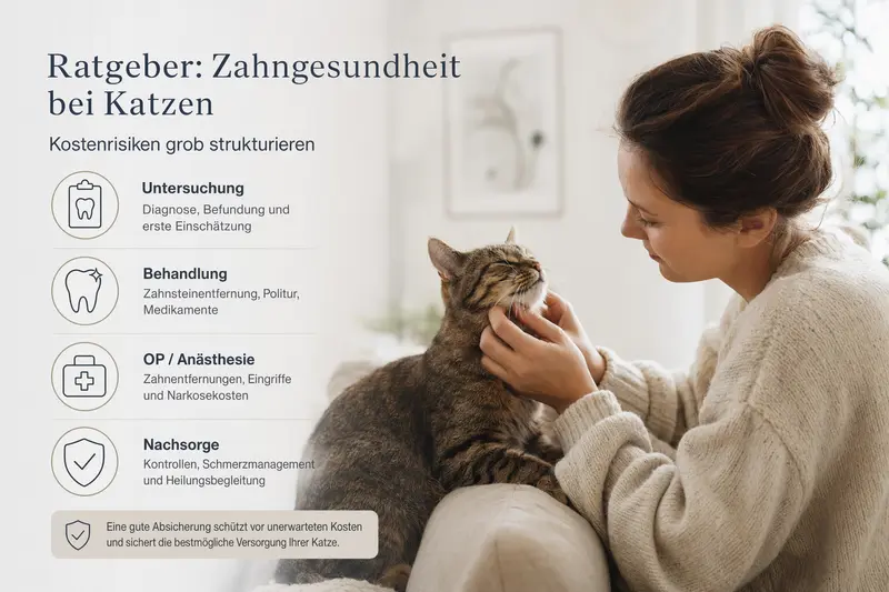 Katze beim Tierarzt: Untersuchung der Zähne zur Beurteilung der Zahngesundheit